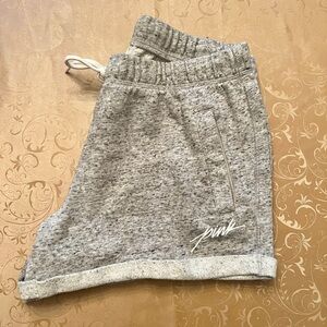PINK gray sweat shorts | size M